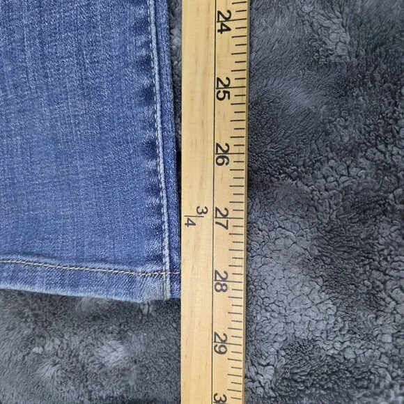 Levi's 512 Perfectly Slimming Boot Cut Jeans Womens 14S Medium Wash High Rise - Picture 10 of 14